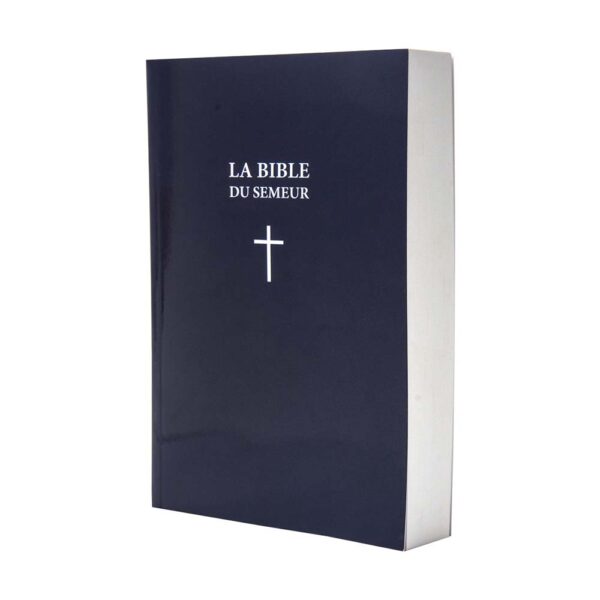 FRENCH complete Bible, medium size, navy softcover