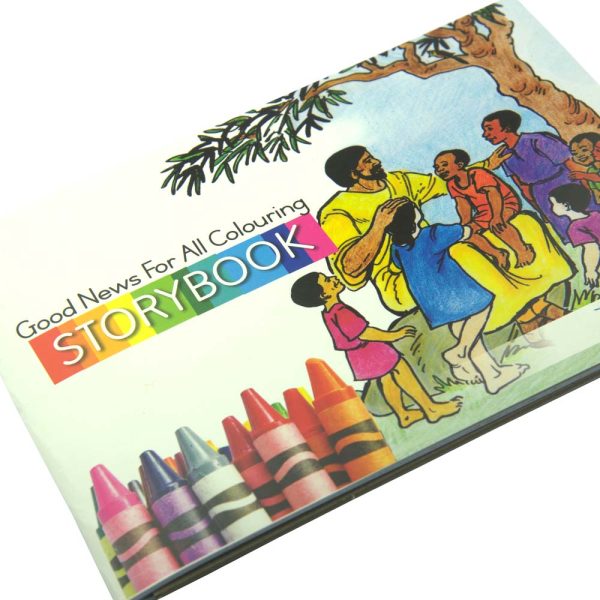 ENGLISH Bible stories and colouring book with 12 wax crayons - Image 2